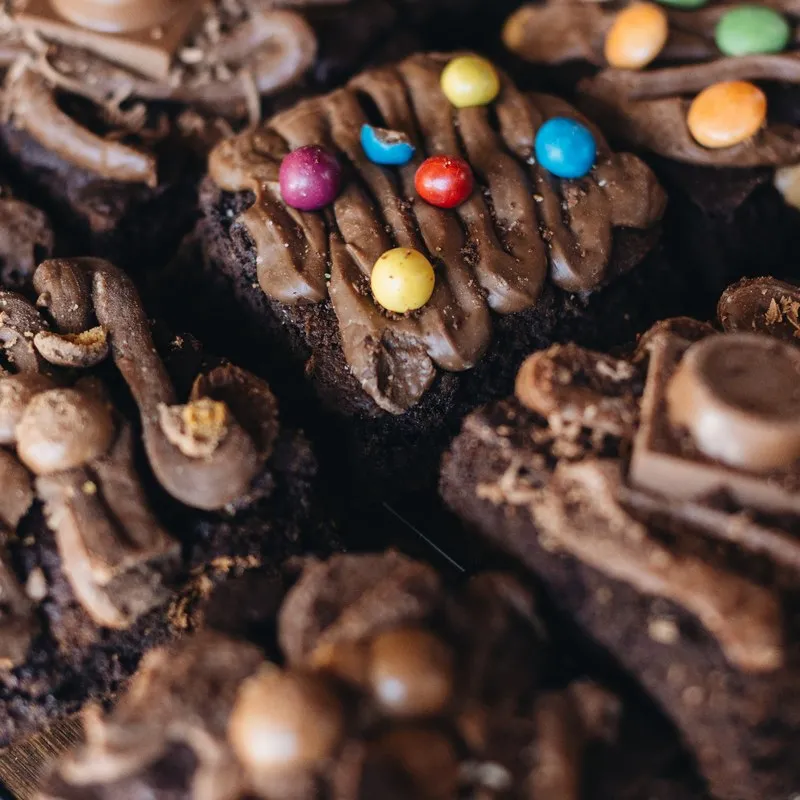 Chocolate brownies and rocky road treats